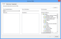 Boîte de dialogue Services Web